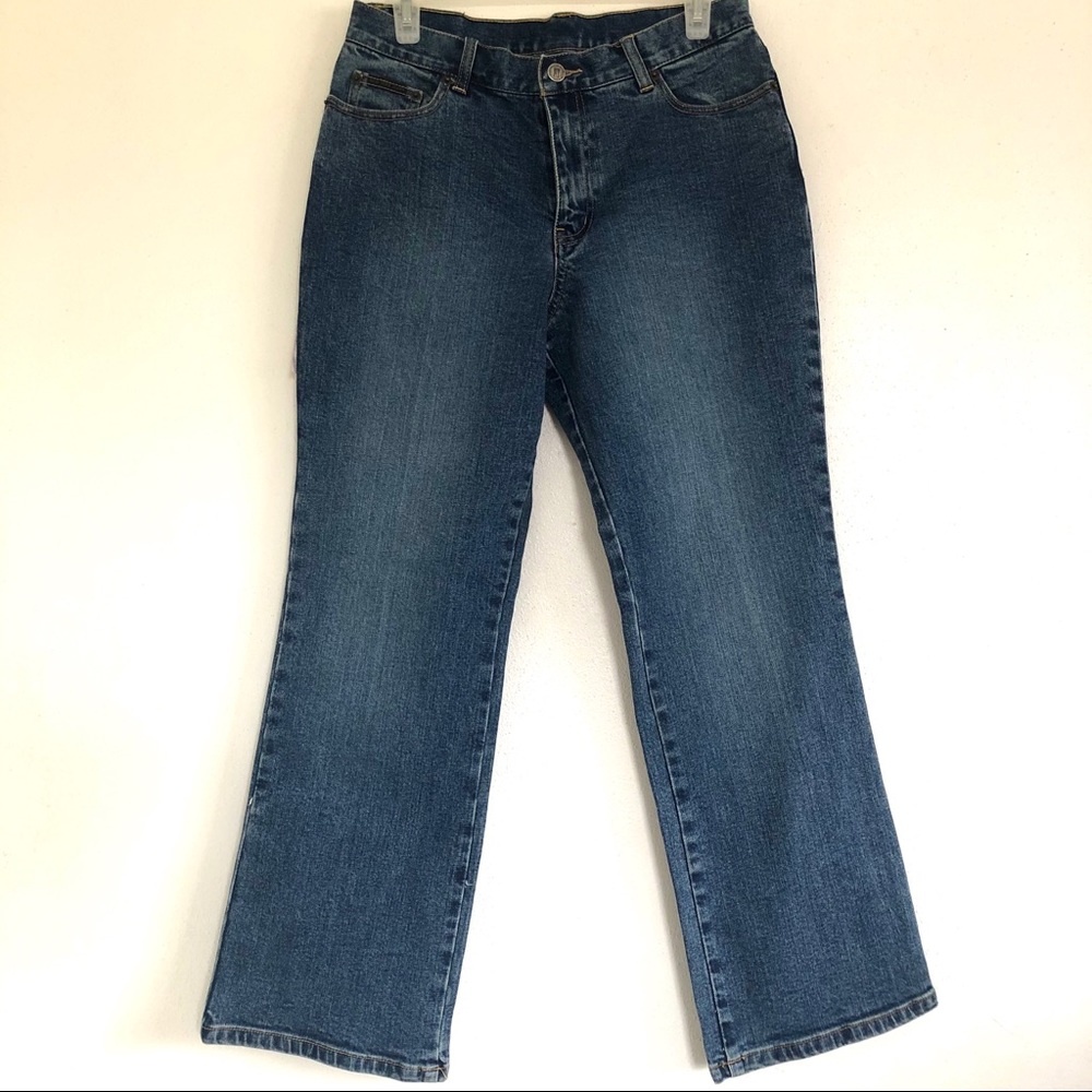 Vintage New York Stretch Boot Cut Blue Jeans.